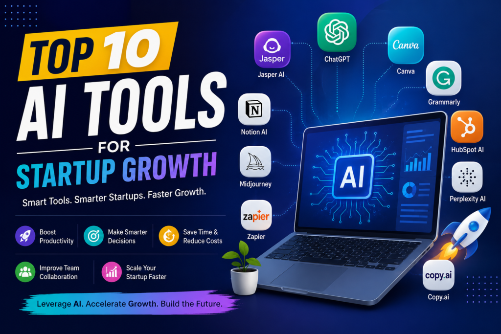 Top 10 AI Tools For Startup Growth